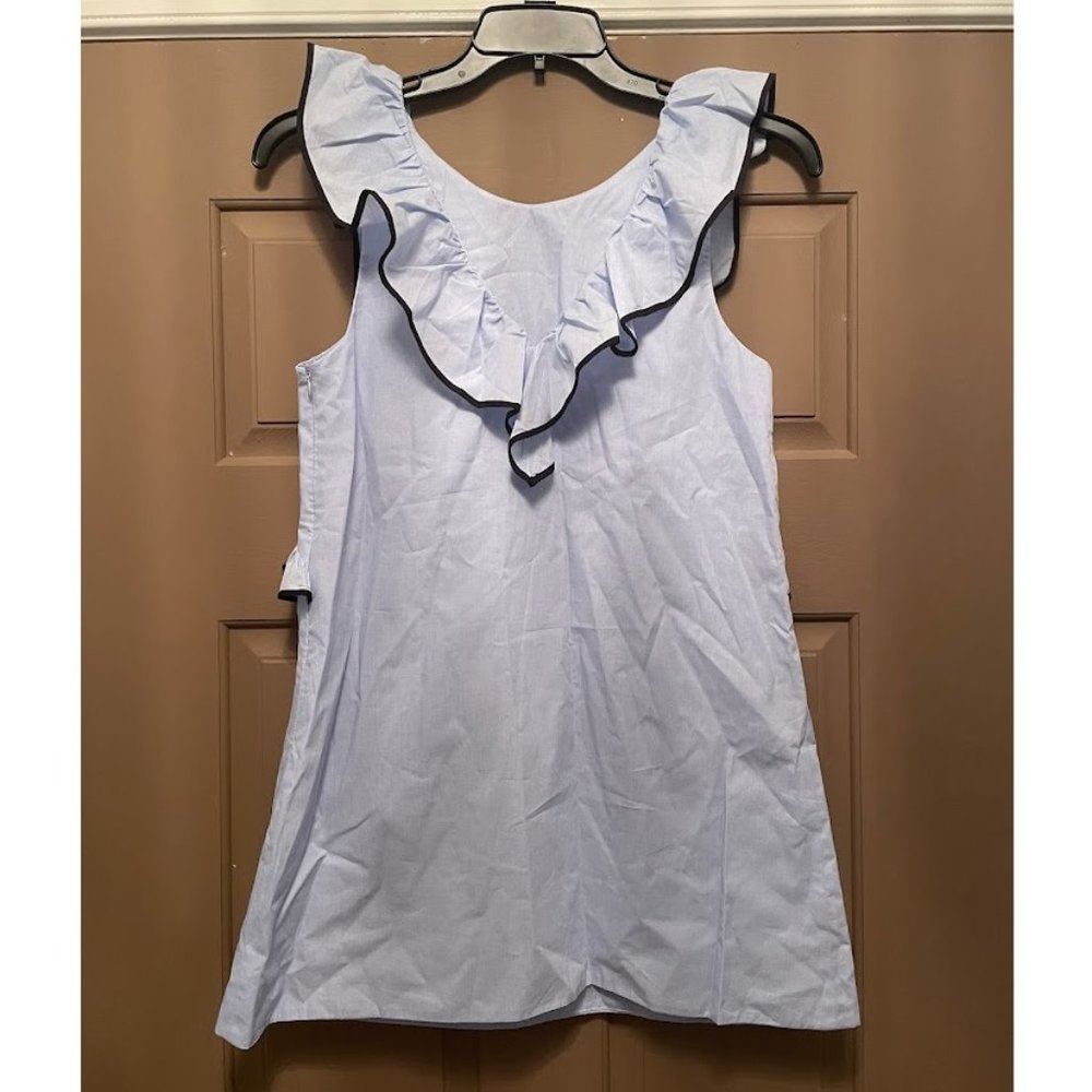 NWT Trafaluc by Zara blue ruffle detail dress size Medium - Picture 2 of 4